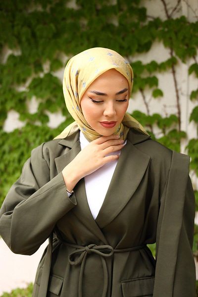 Silk Home Πράσινο μπλε κασκόλ Olinda