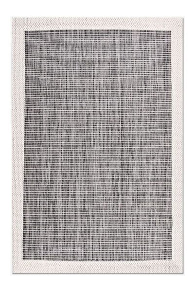 Halımax Crea Halı Andora AS07 Gri Beyaz Bordürlü  Hasır Dokulu Sisal Çerçeveli Halı