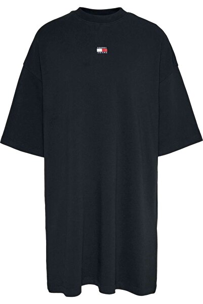 Tommy Hilfiger TOMMY JEANS KADIN BADGE T-SHIRT ELBİSE