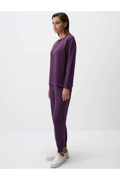 Jimmy Key Purple High Waist Slim Leg Pocket Jogger Pants