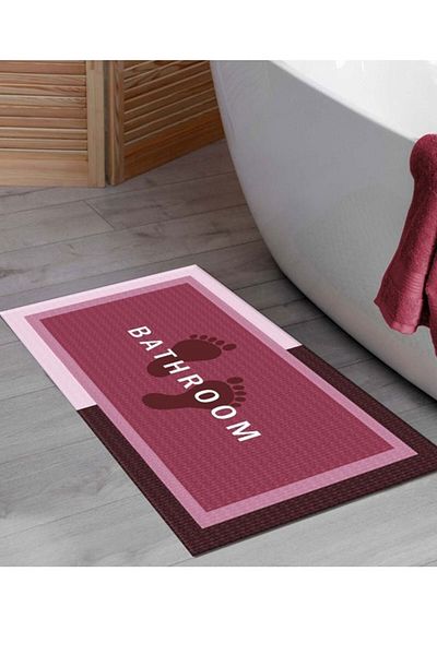 SİHİRLİ AYAKLAR Waterproof Non-Slip Bath Mat Bathroom Carpet Water Absorbent Non-Slip Mat 40X60