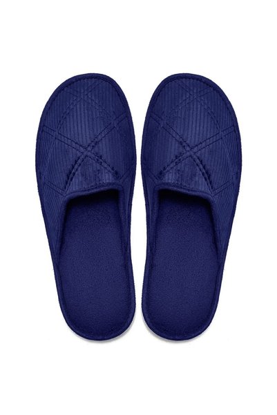 Evojean Papuci de casă unisex bleumarin, cadou, zestre, papuci pentru oaspeți