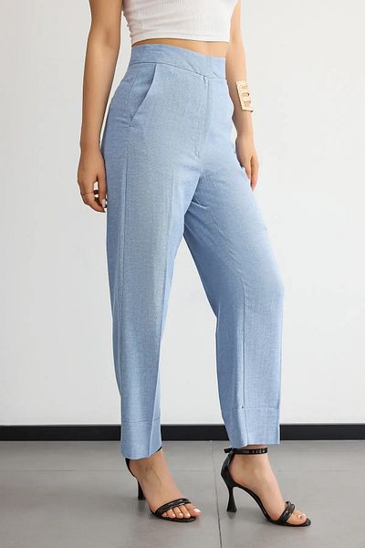 Hiccup Pantaloni drepti fără in, cu talie înaltă