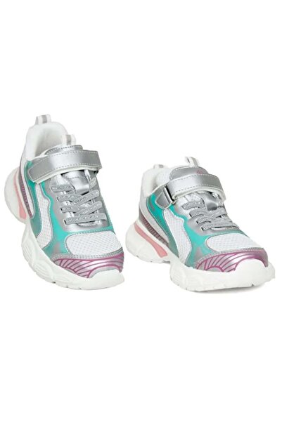 KOCAMANLAR Cool Adam Silver Color Orthopedic Children's Sneakers