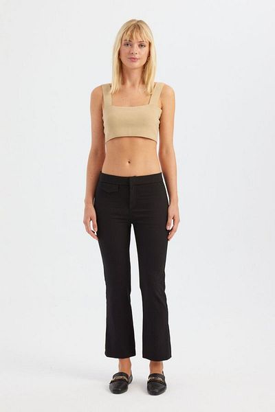 Hiccup Pantaloni crop cu talie mijlocie