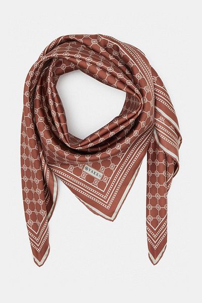 Vakko Φουλάρι Twill Silk Special Series - Κόκκινο Λευκό