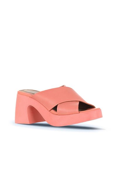 Bueno Shoes Mercan Deri Kadın Topuklu Terlik 01wy12201