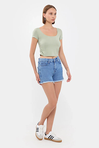 Hiccup Crop Top - Σχέδιο Μπλουζάκι με Στρογγυλή Λαιμόκοψη