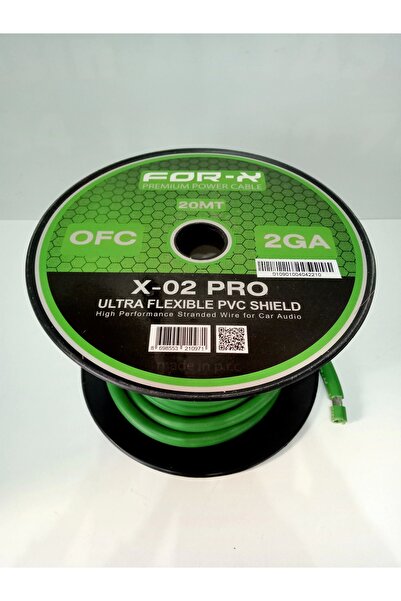For-X Bakır Amfi Güç Kablosu 2ga – 5 Metre – %100 Bakır – Ofc 2ga Anfi Power Kablosu