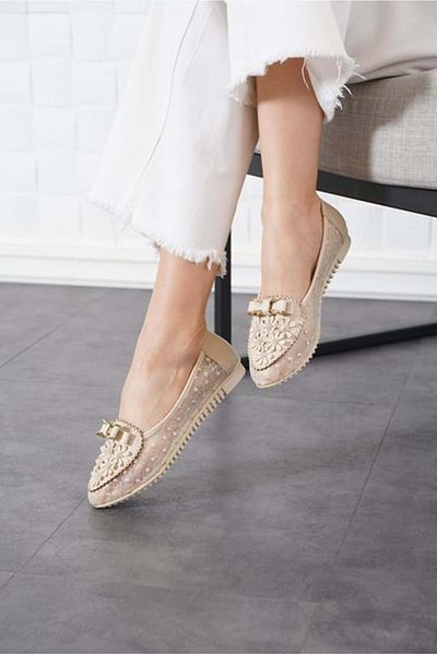 KCMN Lace Tetaylı Feles Women's Ballerinas - TEN