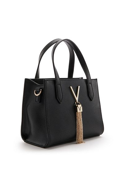 Valentino Bags Divina Black & Gold Handbag Vbs1r415gnero/gold