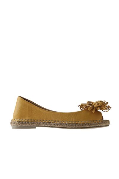 Bueno Shoes Дамска обикновена жълта кожена балерина - 01ws4807