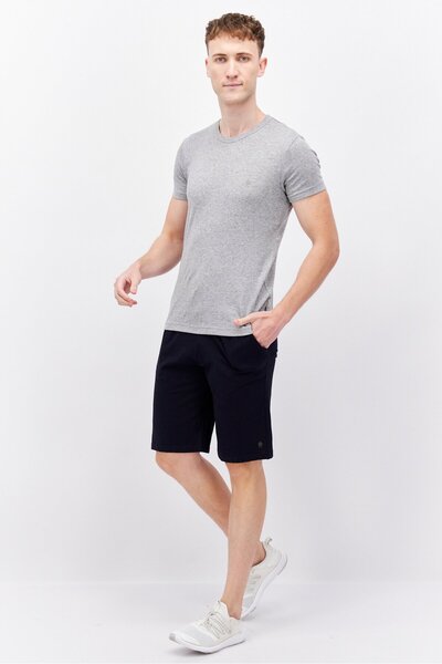 French Connection Men 2 Piece Brand Logo Basic Shorts, Grey