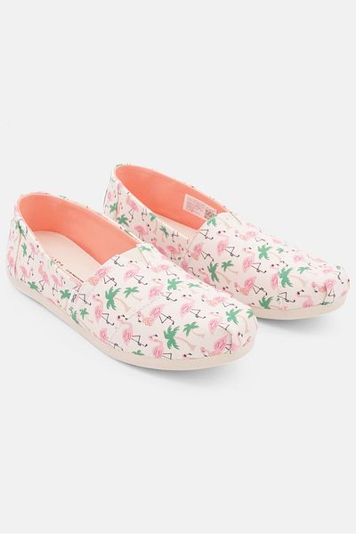 Toms Women Alpargata Slip On Flats, Off White Combo