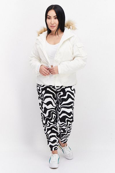 Don't Call Me Jennyfer Women Faux Fur Hooded Puffer Jacket, White
