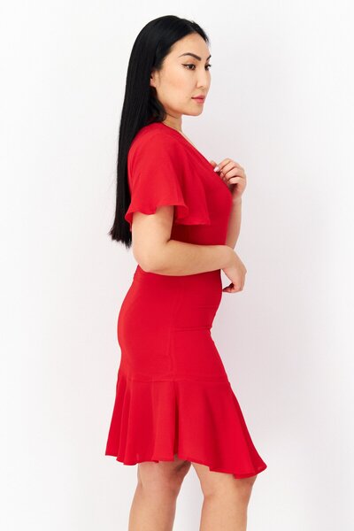 Pepe Jeans Women Plain Mini Dress, Red