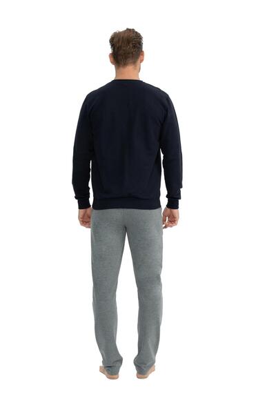 U.S. Polo Assn. U.S. Polo Assn. Erkek Uzun Kollu Yuvarlak Yaka İki İplik Eşofman Pijama Takımı S25824