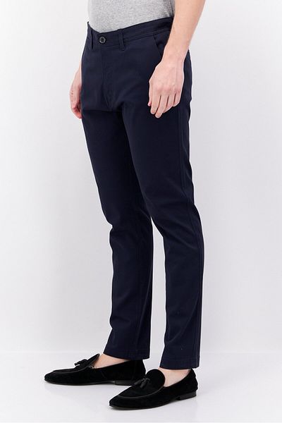 Threadbare Men Slim Fit Solid Chino Pants, Navy