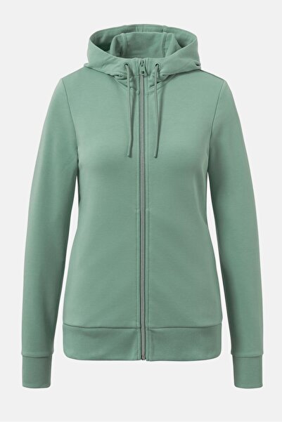 Tchibo Women Hooded Plain Long Sleeve Sweatshirt, Mint Green