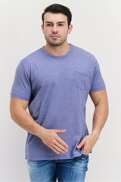 French Connection Men Crew Neck Short Sleeves Plain T-Shirt, Blue