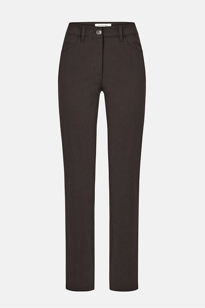 Tchibo Women Solid Chino Pants, Brown