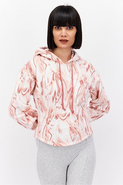Style Not Size x Jenni Women Hooded Tie Dye Sweatshirt, White