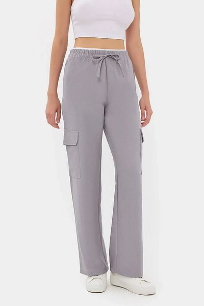 Hiccup Pantaloni cu talie înaltă, cu talie elastică, cu croiala dreaptă