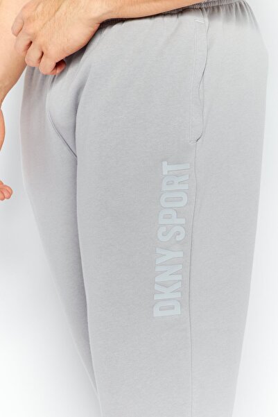 DKNY Sport Men Sportswear Fit Drawstring Training Sweatpants, Silver