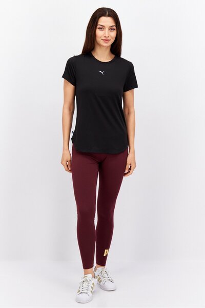 Puma Women Sportswear Fit Short Sleeve Running Top, Black