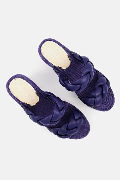 Kenneth Cole Women Medium Owen Braid Slip On Wedge, Purple