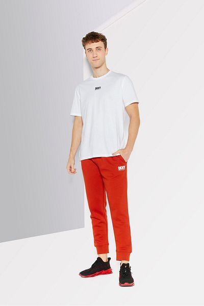 DKNY Sport Men Sportswear Fit Training Pant, Rust