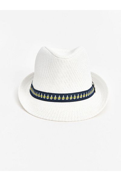 LC Waikiki Lcwk Бродирана шапка Fedora за момче