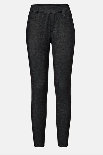 Tchibo Women Full Length Textured Leggings, Black