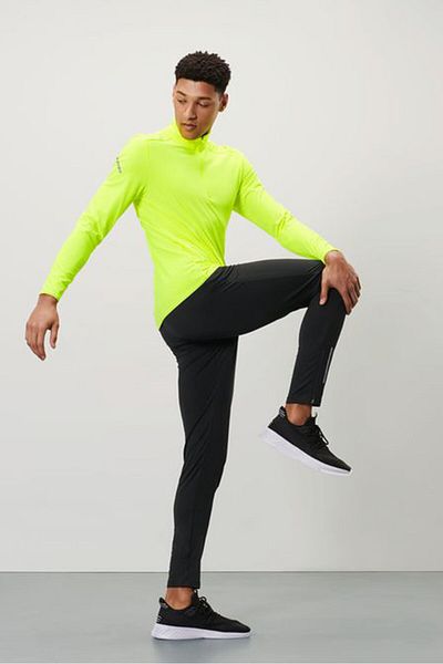 Tchibo Men Sportswear Fit Running Tights, Black