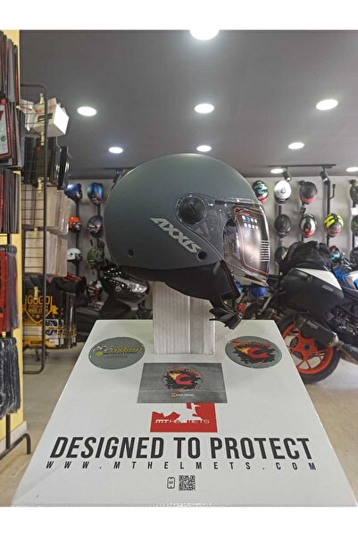 AXXIS Square Yarım Kask (Mat Gri)