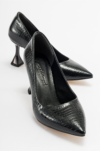 Ccway Stiletto de damă BLACK CROCO