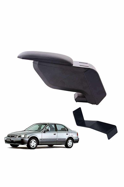 3 Tıkla Honda Civic 1998 Black Armrest Armrest with Steel Foot Without Piercing