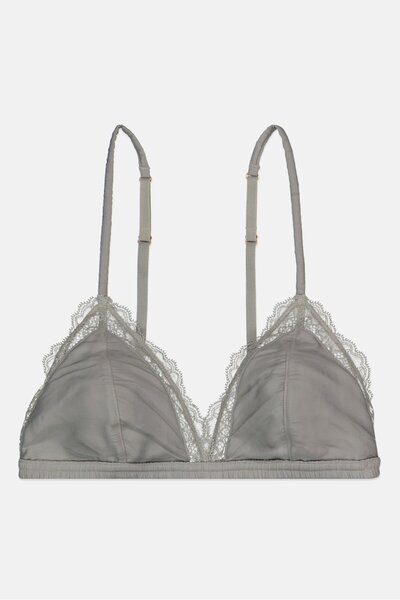 Etam حمالة صدر نسائية غير مبطنة ومزخرفة باللون الأخضر الفاتح