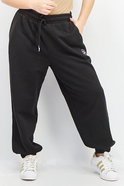 Puma Women Sportswear Fit Brand Logo Drawstring Sweatpants, Black