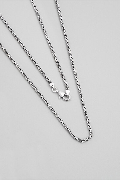 So CHIC... Etnik Stil 60 Cm Gümüş Erkek Kral Zincir Kolye