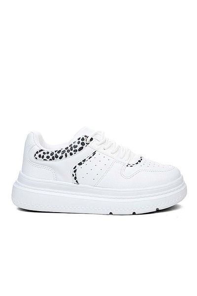 Evojean Pantofi Venus White Leopard - Talpă înaltă, Pantofi casual pentru femei 173