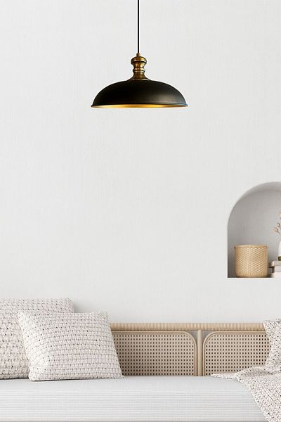 Bamyum Black Lungo - Chandelier Pendant Lamp, Single Head Restaurant Living Room Lighting