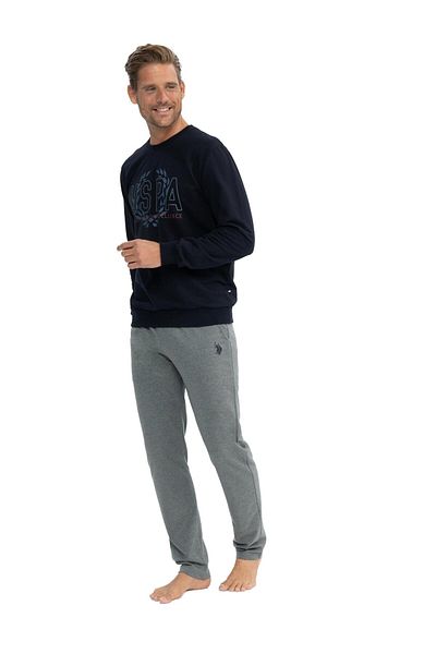 U.S. Polo Assn. Πόλο Ασν. Σετ πιτζάμες ανδρική φόρμα - μακρύ μανίκι, στρογγυλή λαιμόκοψη, δύο κλωστές S25824