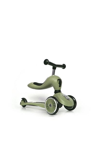 SCOOT AND RIDE Highwaykick 1 Seat Kids Scooter Olive 160629 -00001