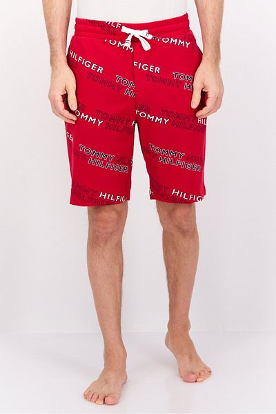 Tommy Hilfiger Men Brand Logo Drawstring Pajama Bottom, Red Combo