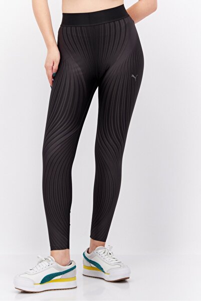 Puma بنطال رياضي ضيق للتدريب للنساء، أسود
