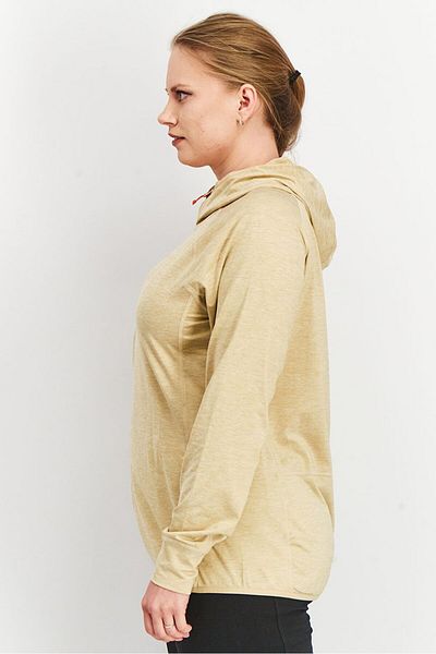 Tchibo Women Sportwear Fit Hooded Training Sweatshirt, Tan Heather