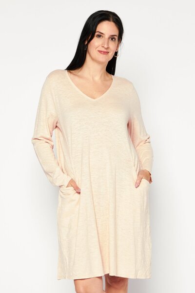 Eileen Fisher Women Plain Casual Mini Dress, Pink