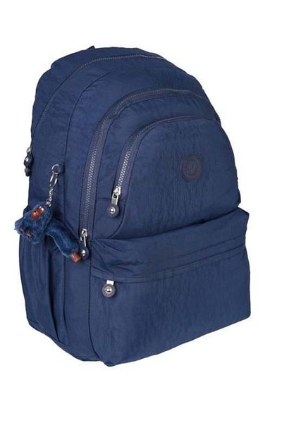 Relaxion Rucsac de școală cu 5 compartimente, rezistent la apă, cu accesorii din material textil Rlx1660-albastru închis