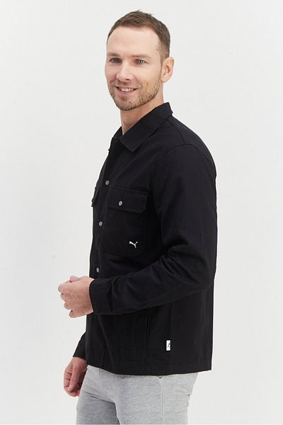 Puma Men Sportswear Fit Brand Logo Training Shirt Jackets, Black